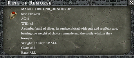 RING OF REMORSE item card